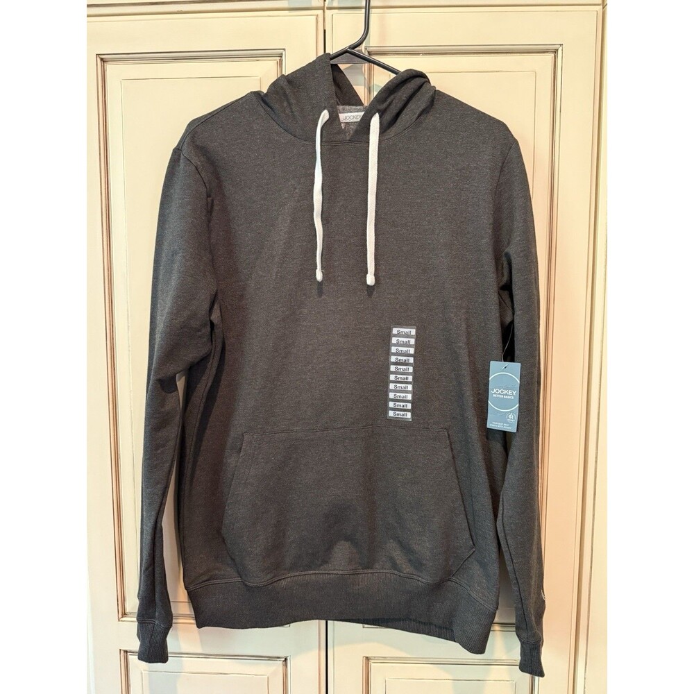 NWT Men’s Jockey Gray Fleece Hoodie Sz S